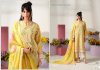 Mal mal Fiza By Hermitage Lawn Cotton Dress Material 